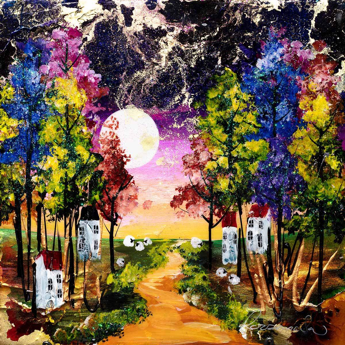 Shimmering Moonlight - Original - SOLD by artist Rozanne Bell - Wyecliffe Galleries