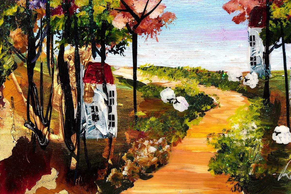 Shimmering Stroll - Original - SOLD by artist Rozanne Bell - Wyecliffe Galleries