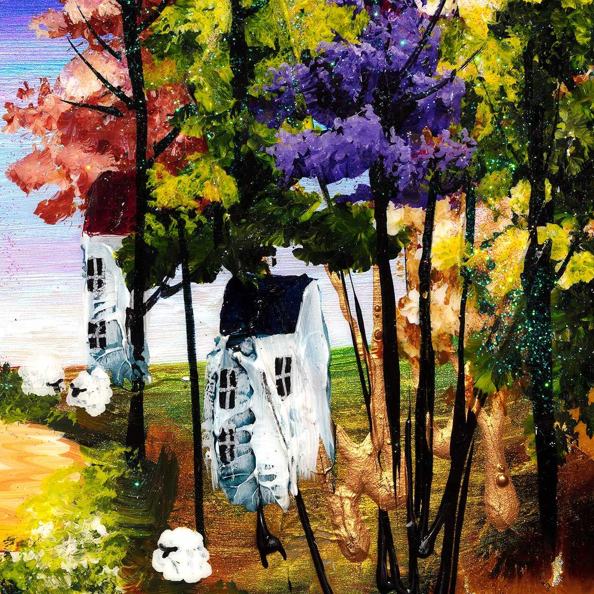 Shimmering Stroll - Original - SOLD by artist Rozanne Bell - Wyecliffe Galleries