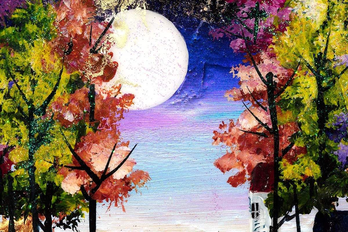 Shimmering Stroll - Original - SOLD by artist Rozanne Bell - Wyecliffe Galleries