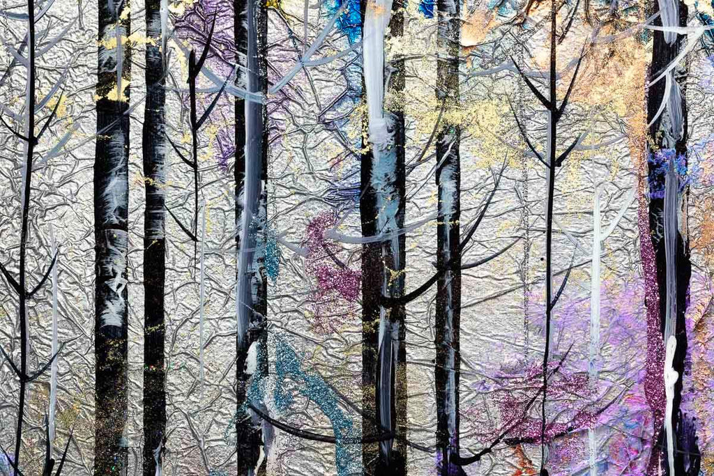 Silver Forest - Original - SOLD by artist Rozanne Bell - Wyecliffe Galleries