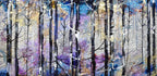 Silver Forest - Original - SOLD by artist Rozanne Bell - Wyecliffe Galleries