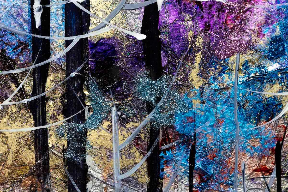 Silver Forest - Original - SOLD by artist Rozanne Bell - Wyecliffe Galleries