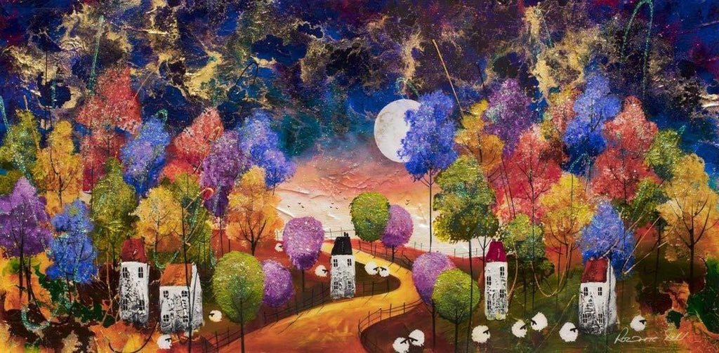 Sleepy Sheep - Original - SOLD by artist Rozanne Bell - Wyecliffe Galleries