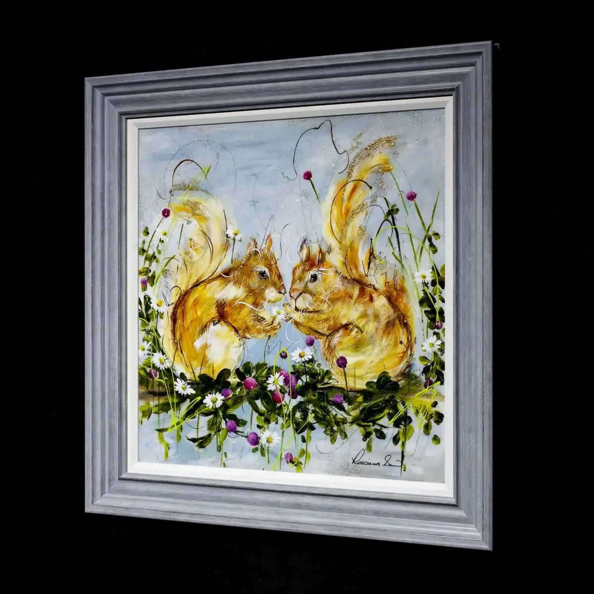 Smithy and Suzie - Original - SOLD by artist Rozanne Bell - Wyecliffe Galleries