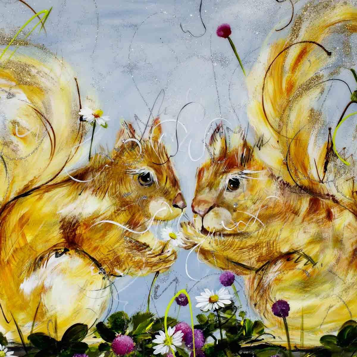 Smithy and Suzie - Original - SOLD by artist Rozanne Bell - Wyecliffe Galleries