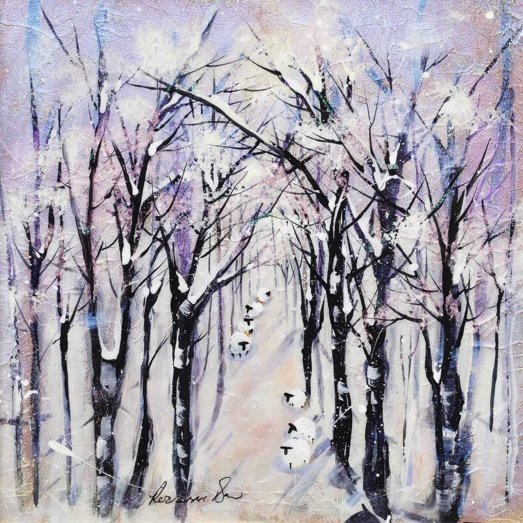 Snowstorm - Original - SOLD by artist Rozanne Bell - Wyecliffe Galleries