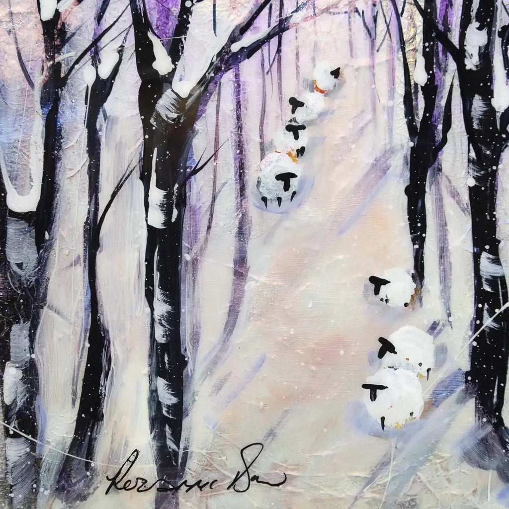 Snowstorm - Original - SOLD by artist Rozanne Bell - Wyecliffe Galleries