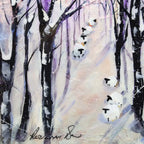 Snowstorm - Original - SOLD by artist Rozanne Bell - Wyecliffe Galleries