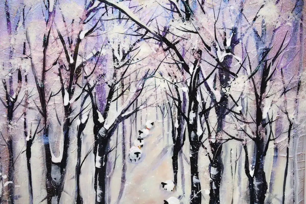 Snowstorm - Original - SOLD by artist Rozanne Bell - Wyecliffe Galleries