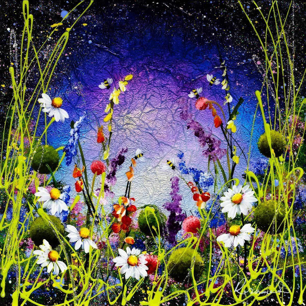Sparkles In The Meadow I - Original - SOLD by artist Rozanne Bell - Wyecliffe Galleries