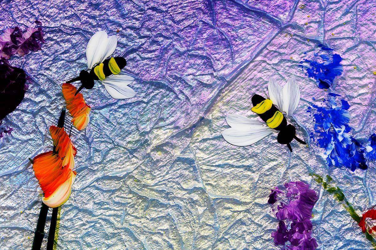 Sparkles In The Meadow I - Original - SOLD by artist Rozanne Bell - Wyecliffe Galleries