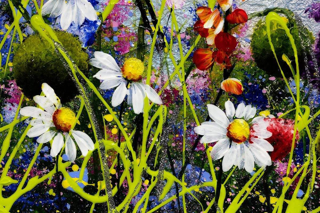 Sparkles In The Meadow I - Original - SOLD by artist Rozanne Bell - Wyecliffe Galleries
