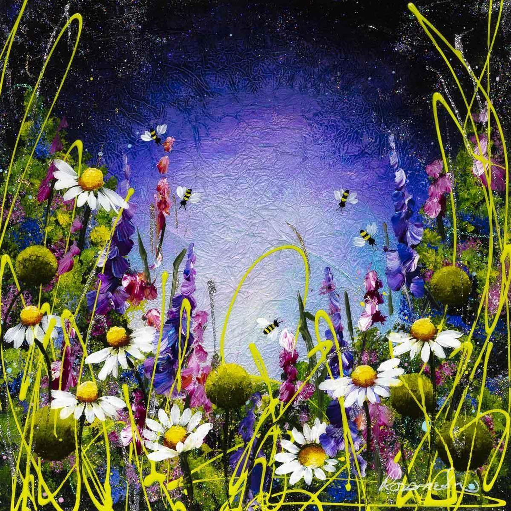 Sparkles In The Meadow II - Original - SOLD by artist Rozanne Bell - Wyecliffe Galleries