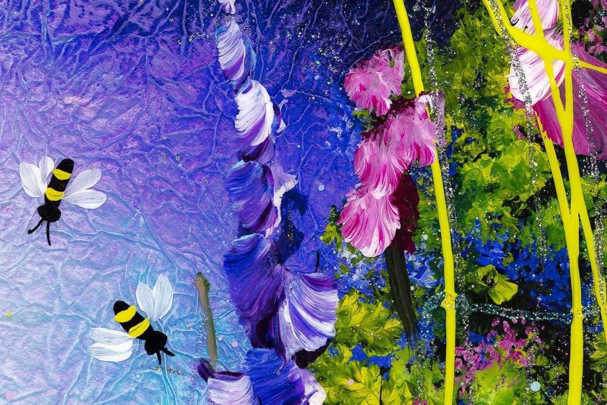 Sparkles In The Meadow II - Original - SOLD by artist Rozanne Bell - Wyecliffe Galleries