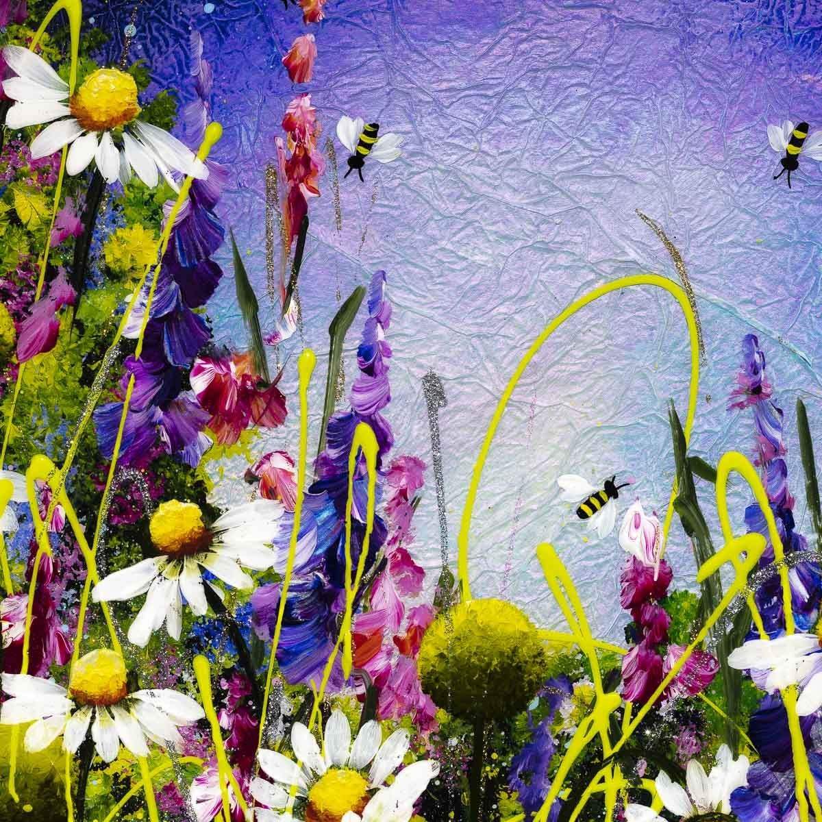 Sparkles In The Meadow II - Original - SOLD by artist Rozanne Bell - Wyecliffe Galleries