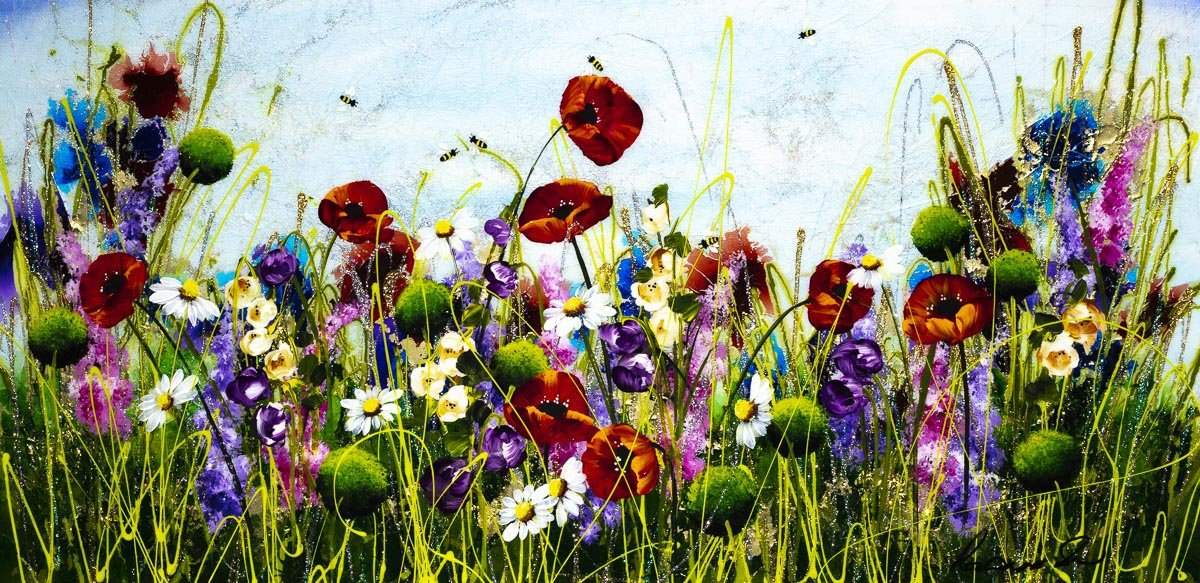 Sparkling Meadow - Original - SOLD by artist Rozanne Bell - Wyecliffe Galleries