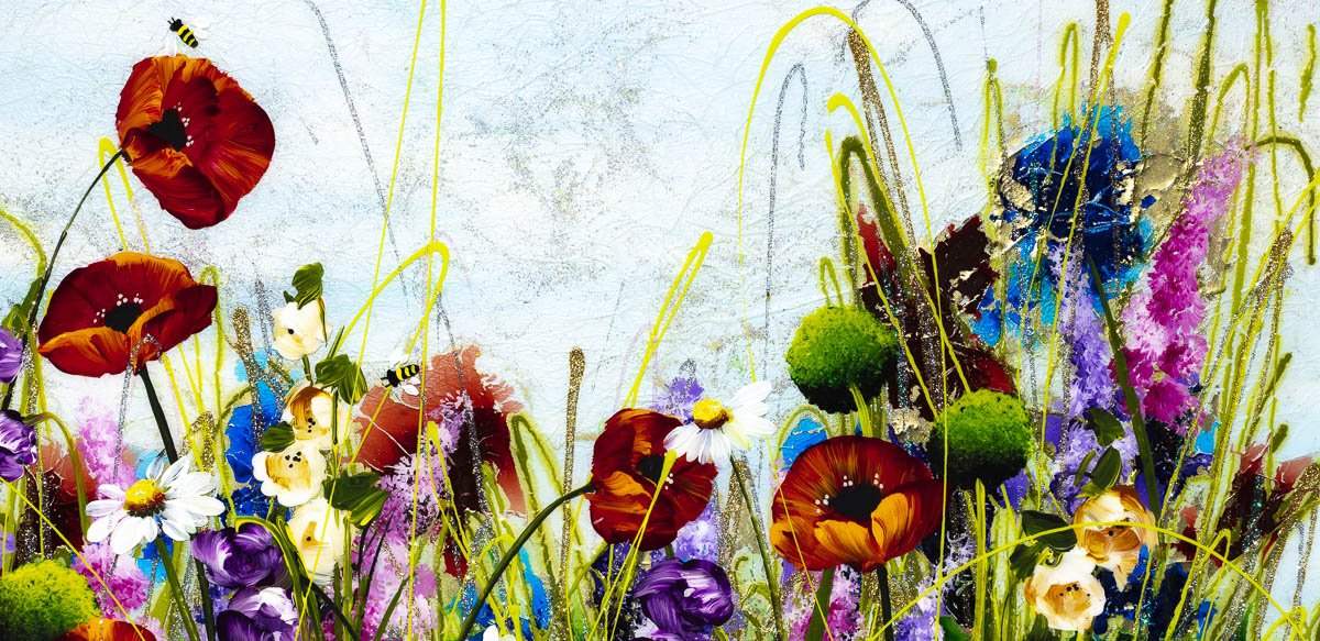Sparkling Meadow - Original - SOLD by artist Rozanne Bell - Wyecliffe Galleries