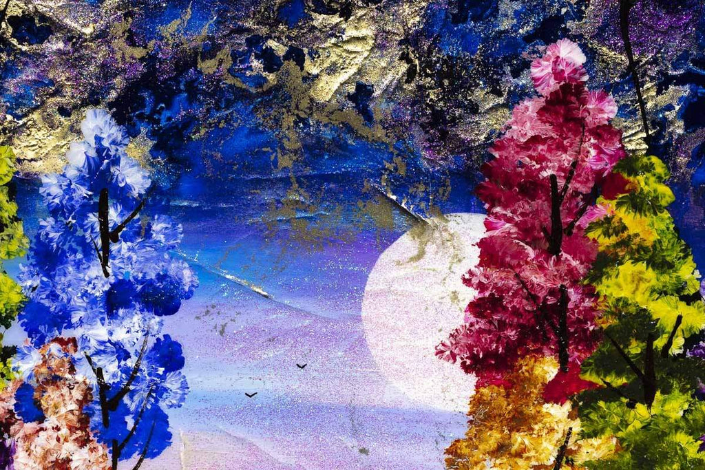 Sparkly Skies - Original - SOLD by artist Rozanne Bell - Wyecliffe Galleries