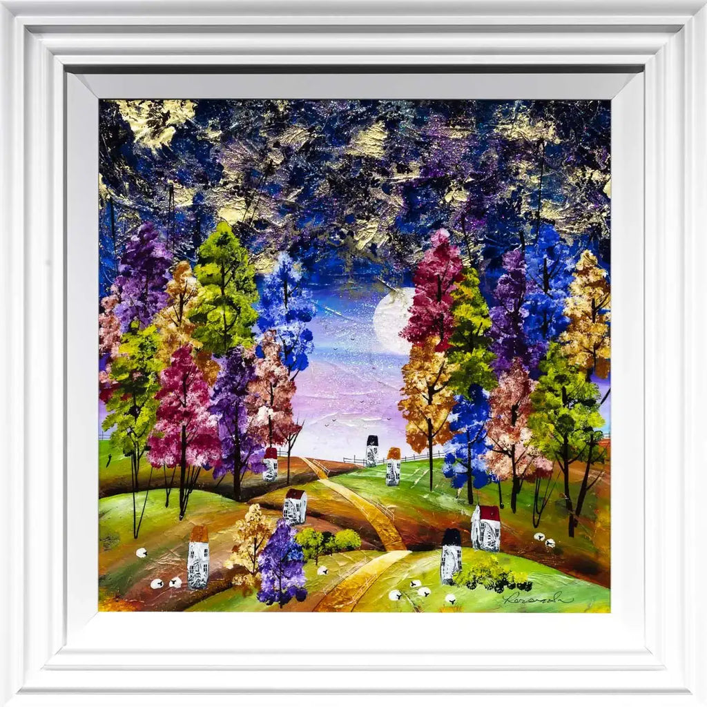 Sparkly Skies - Original - SOLD by artist Rozanne Bell - Wyecliffe Galleries