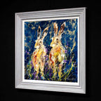 Spring Hares - Original - SOLD by artist Rozanne Bell - Wyecliffe Galleries