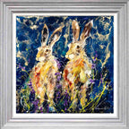 Spring Hares - Original - SOLD by artist Rozanne Bell - Wyecliffe Galleries