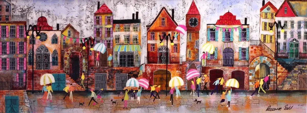 Spring Showers - SOLD by artist Rozanne Bell - Wyecliffe Galleries