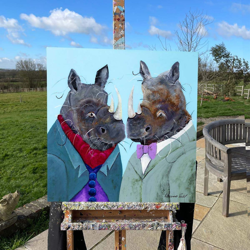 Stan and Fenella Horn - Original - SOLD by artist Rozanne Bell - Wyecliffe Galleries