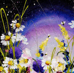 Starlit Daisies - Original - SOLD by artist Rozanne Bell - Wyecliffe Galleries