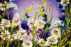 Starlit Daisies - Original - SOLD by artist Rozanne Bell - Wyecliffe Galleries