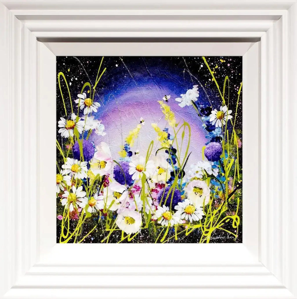 Starlit Daisies - Original - SOLD by artist Rozanne Bell - Wyecliffe Galleries