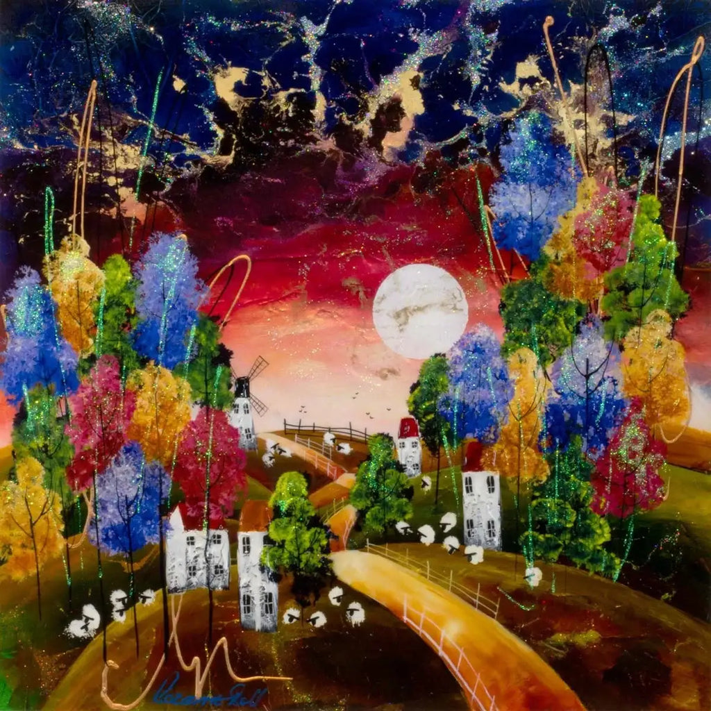 Stars and Sparkle - Original - SOLD by artist Rozanne Bell - Wyecliffe Galleries