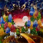 Stars and Sparkle - Original - SOLD by artist Rozanne Bell - Wyecliffe Galleries