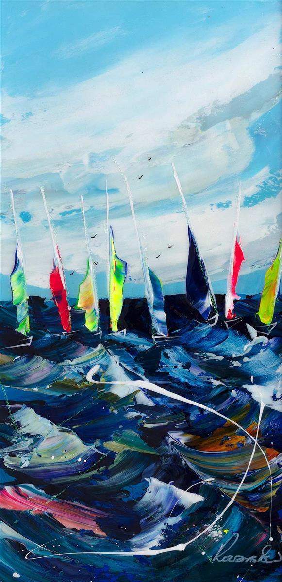 Starting Line - Original - SOLD by artist Rozanne Bell - Wyecliffe Galleries