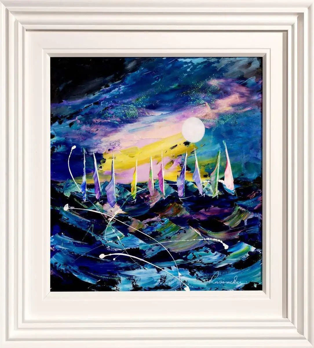 Stormy Waters - Original - SOLD by artist Rozanne Bell - Wyecliffe Galleries