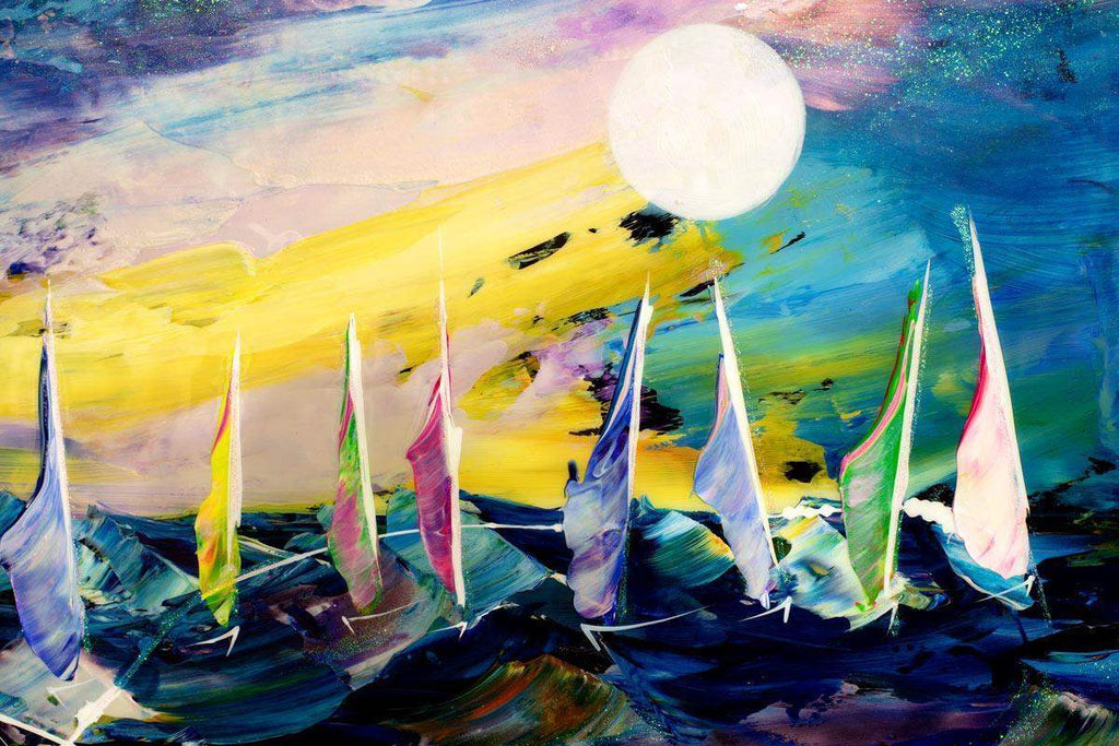 Stormy Waters - Original - SOLD by artist Rozanne Bell - Wyecliffe Galleries