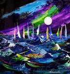 Stormy Waves - Original - SOLD by artist Rozanne Bell - Wyecliffe Galleries