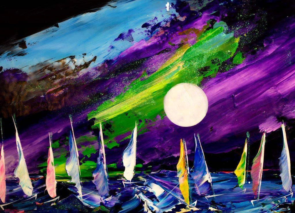 Stormy Waves - Original - SOLD by artist Rozanne Bell - Wyecliffe Galleries