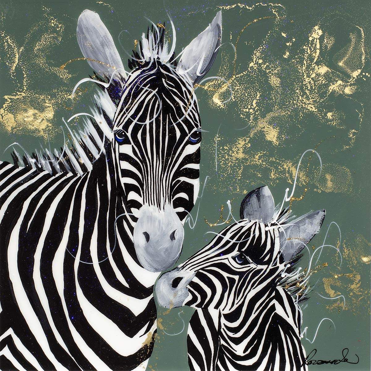 Striped Alike - Original - SOLD by artist Rozanne Bell - Wyecliffe Galleries