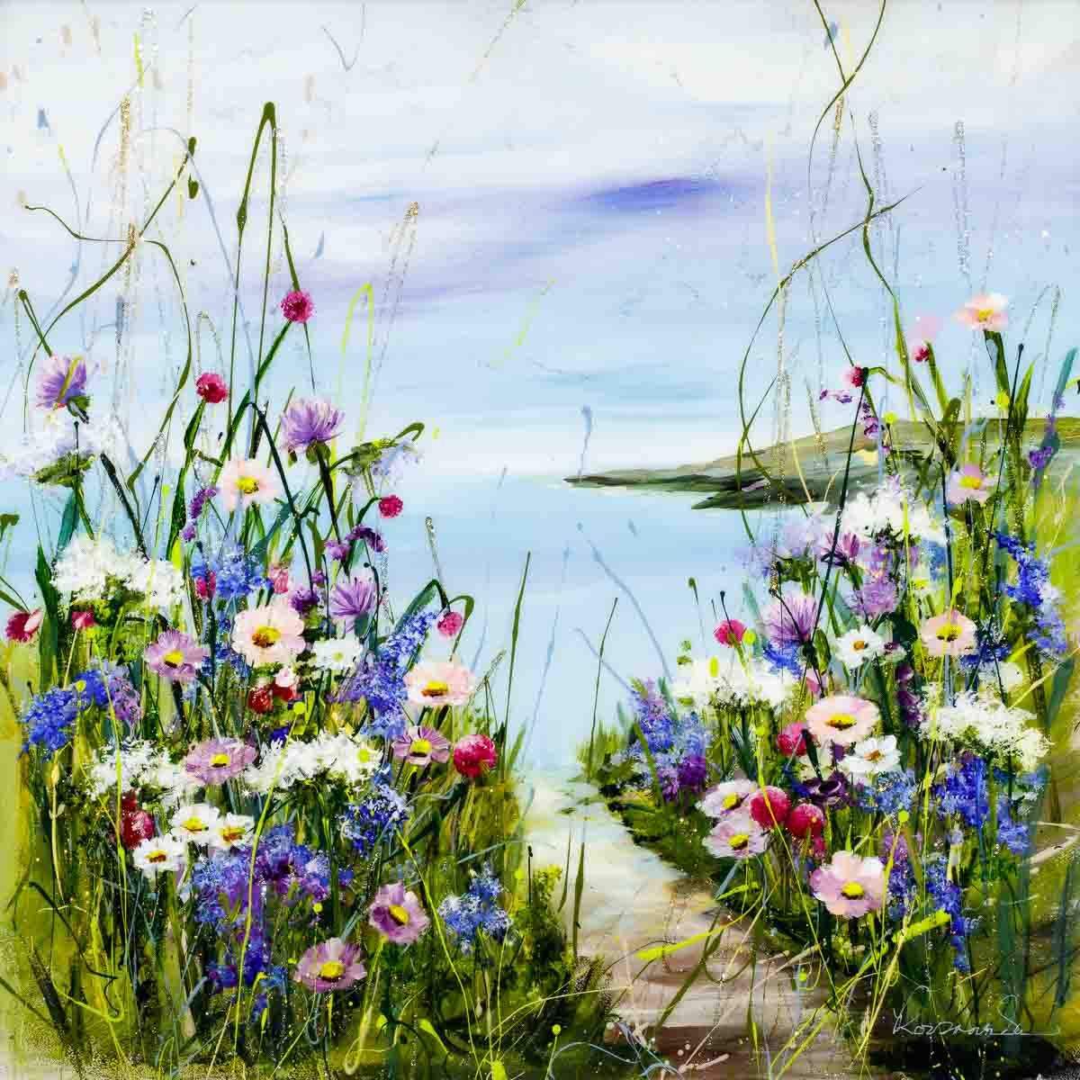 Stroll to the Shore - Original - SOLD by artist Rozanne Bell - Wyecliffe Galleries