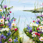 Stroll to the Shore - Original - SOLD by artist Rozanne Bell - Wyecliffe Galleries