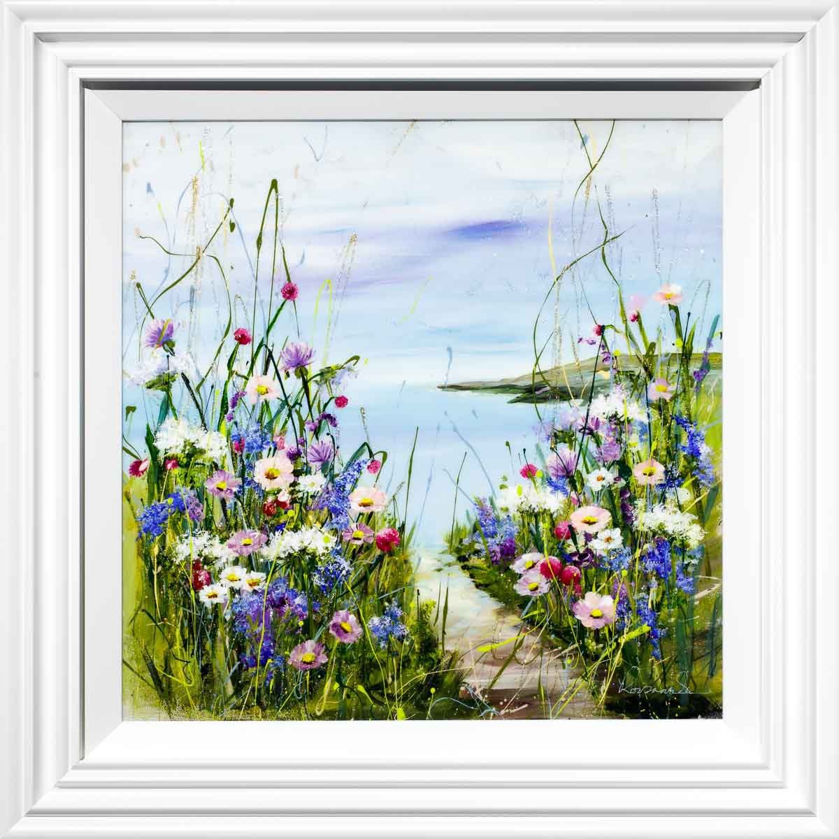 Stroll to the Shore - Original Rozanne Bell Framed