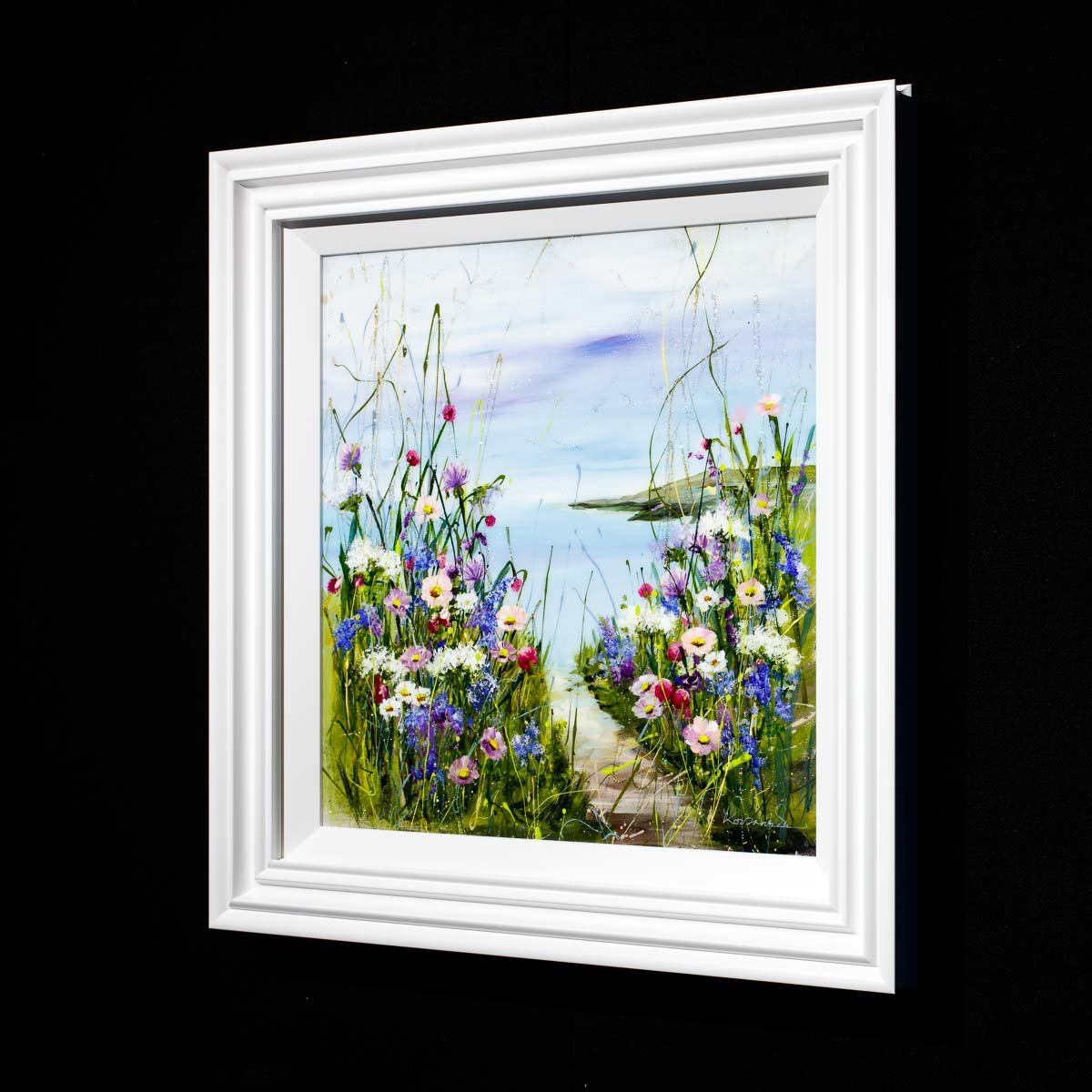 Stroll to the Shore - Original Rozanne Bell Framed