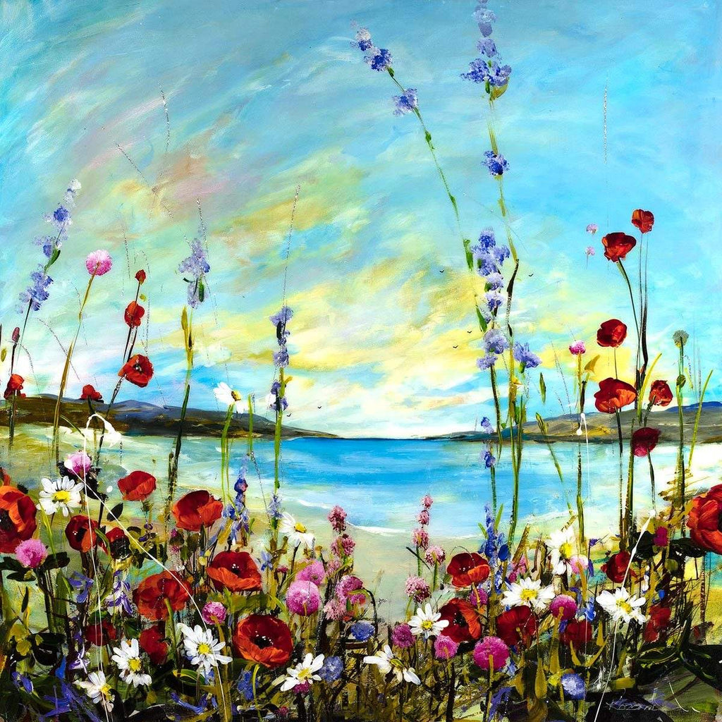 Summer at the Seaside - Original - SOLD by artist Rozanne Bell - Wyecliffe Galleries