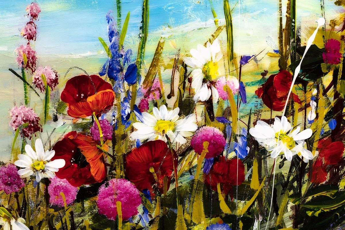 Summer at the Seaside - Original - SOLD by artist Rozanne Bell - Wyecliffe Galleries