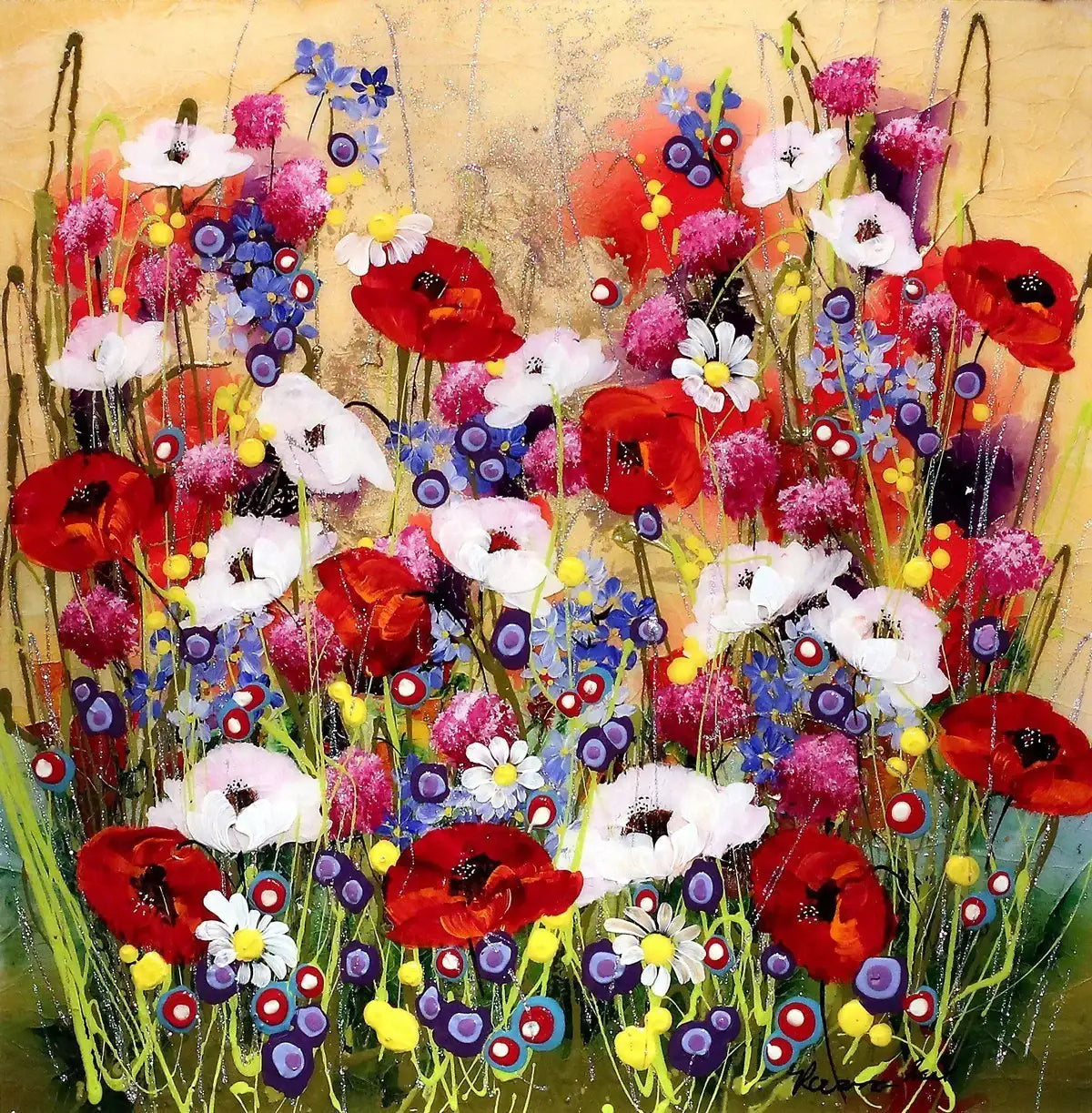 Summer Blooms - SOLD by artist Rozanne Bell - Wyecliffe Galleries