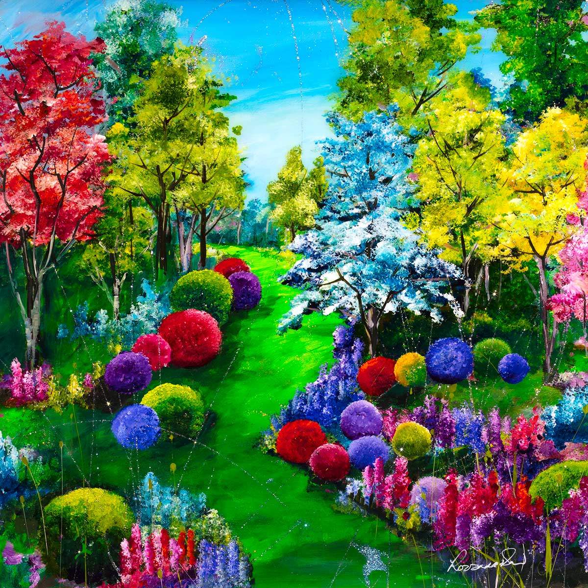 Summer Blossom I - Original - SOLD by artist Rozanne Bell - Wyecliffe Galleries