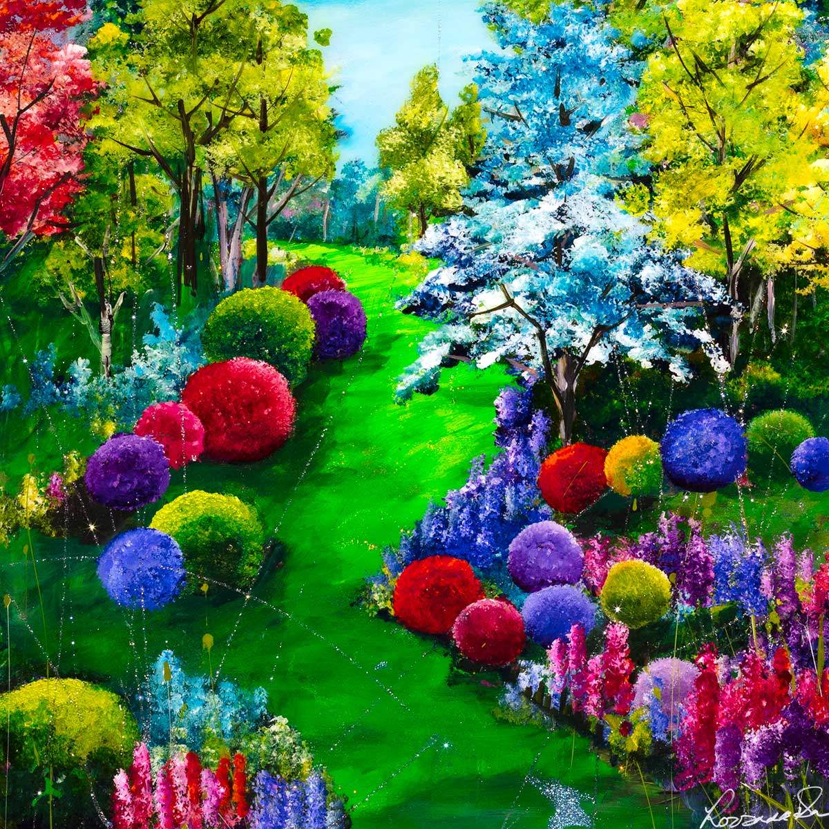 Summer Blossom I - Original - SOLD by artist Rozanne Bell - Wyecliffe Galleries