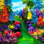 Summer Blossom II - Original - SOLD by artist Rozanne Bell - Wyecliffe Galleries