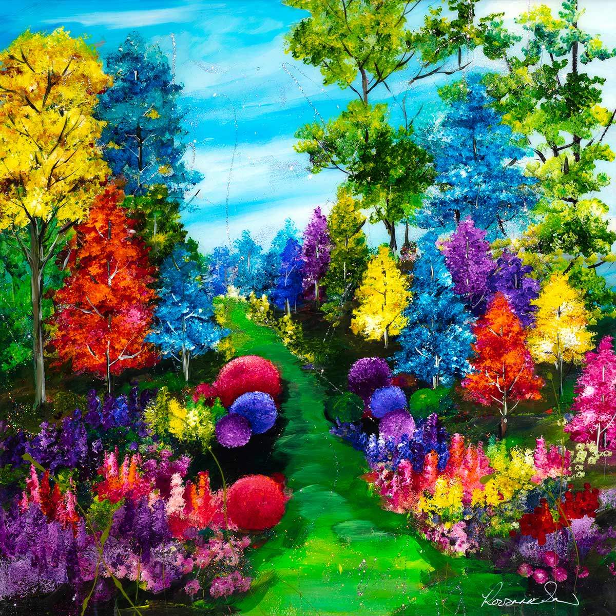 Summer Blossom II - Original - SOLD by artist Rozanne Bell - Wyecliffe Galleries